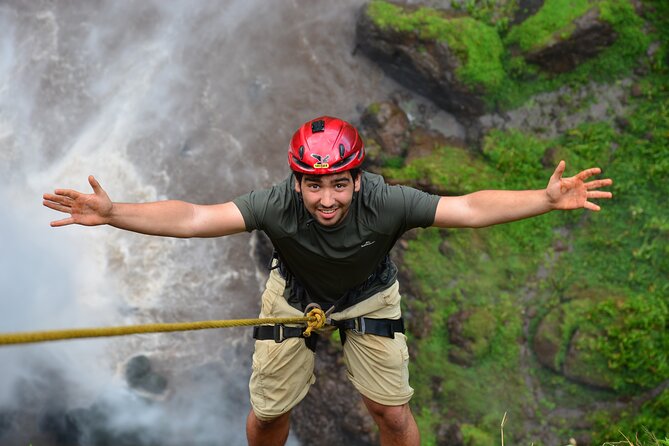2 Days Abseiling and Rock Climbing - The abseiling descent beside the falls