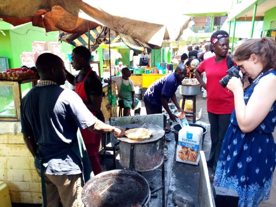 Kampala: Three-Hour Food Tour - The final meal: a generous table of Ugandan staples